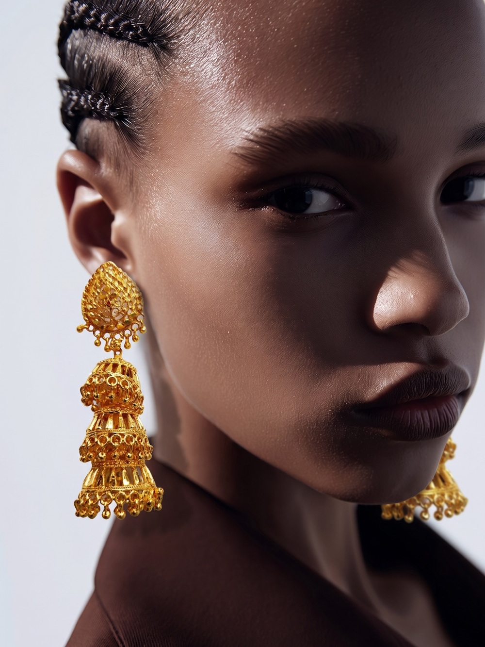 Gold Plated Jhumka Drop Earrings - Women Jewelry